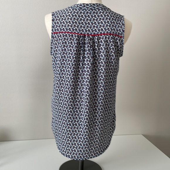 Paper Moon for Stitch Fix blue paisley, sleeveless blouse, size M - Picture 3 of 5
